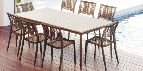 DecoScapes Danish Aluminum Rectangular Dining Table