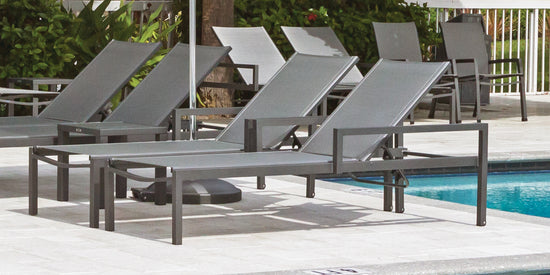 DecoScapes Fusion Aluminum Sling Chaise Lounge with Arms