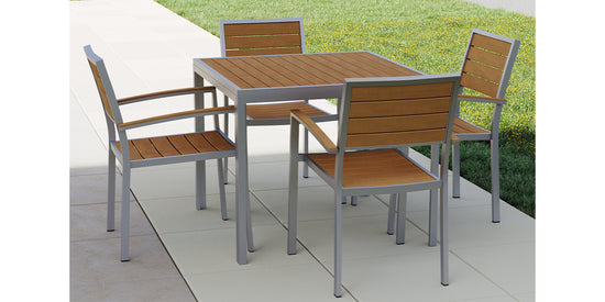 DecoScapes Napa Aluminum Stackable Dining Arm Chair