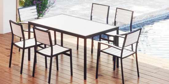 DecoScapes Napa Easton Aluminum Dining Arm Chair