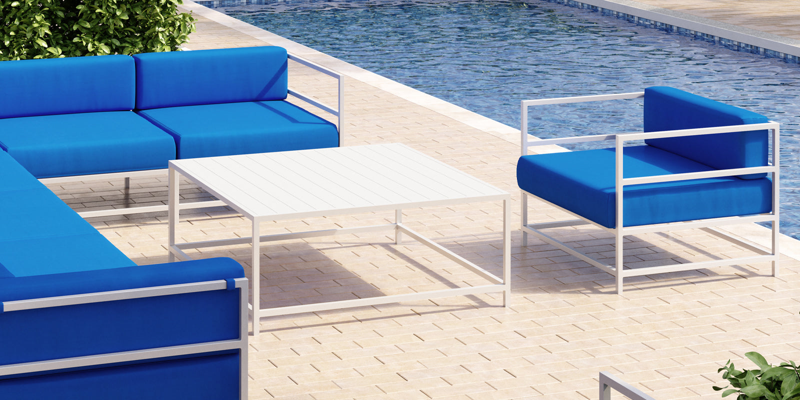 DecoScapes Delano Aluminum Coffee Table