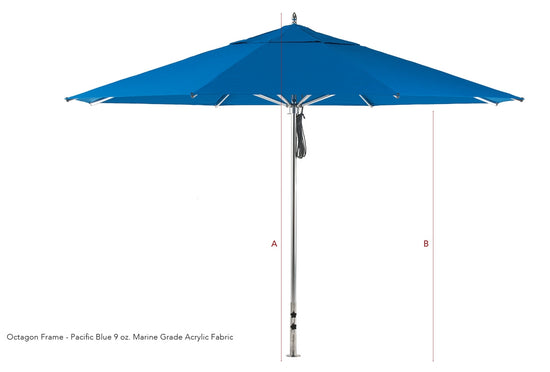 BFM Seating G-Series 13' Octagonal Aluminum Frame 2" Pole