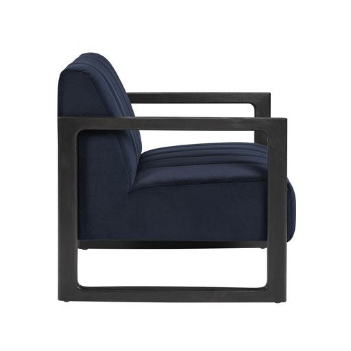 Sunpan Joaquin Lounge Chair Bravo Metal / Metropolis Blue