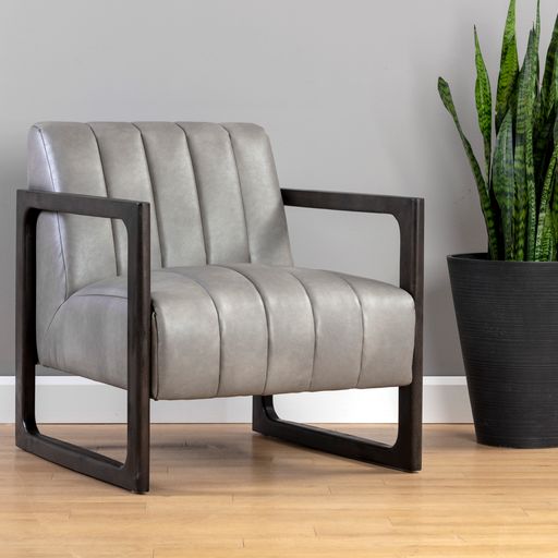Sunpan Joaquin Lounge Chair Bravo Metal / Metropolis Blue
