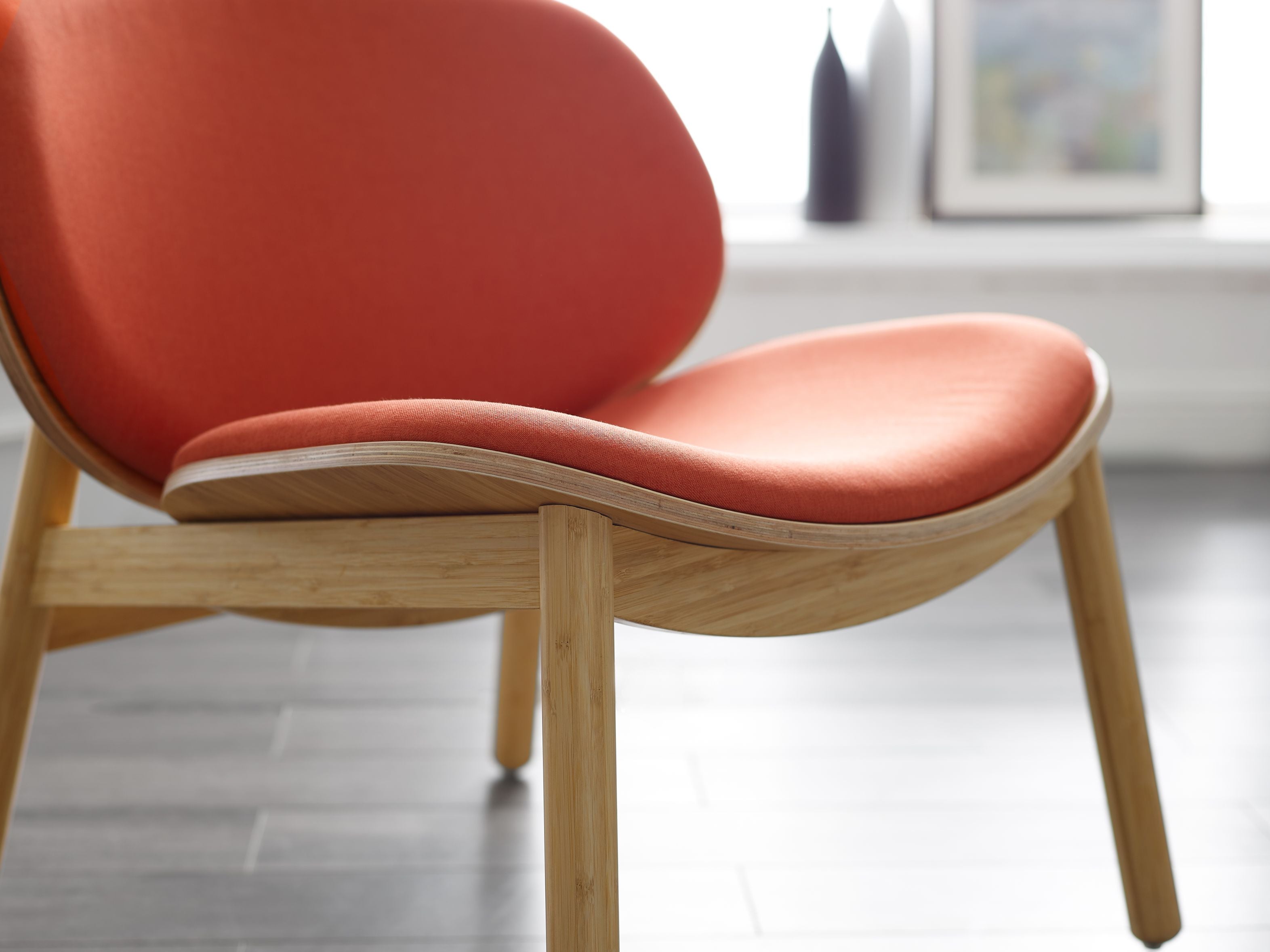 Greenington Danica Lounge Chair in Wheat Gray/Wheat Red