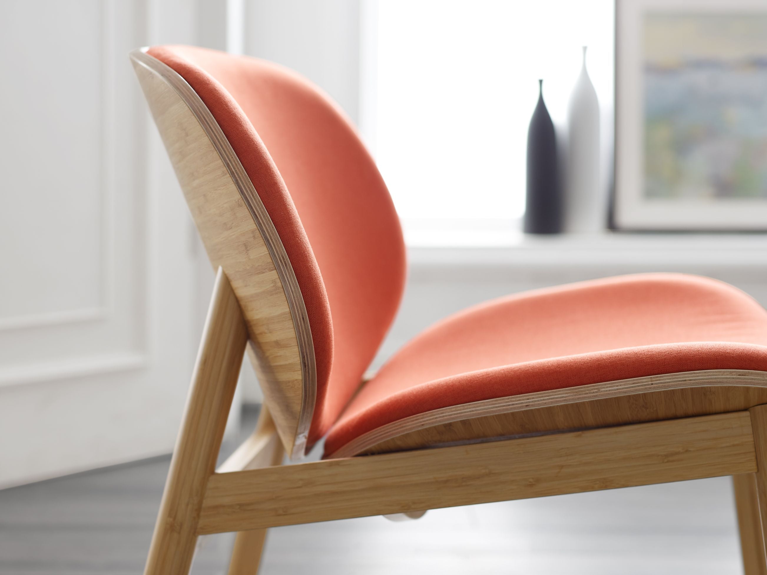 Greenington Danica Lounge Chair in Wheat Gray/Wheat Red