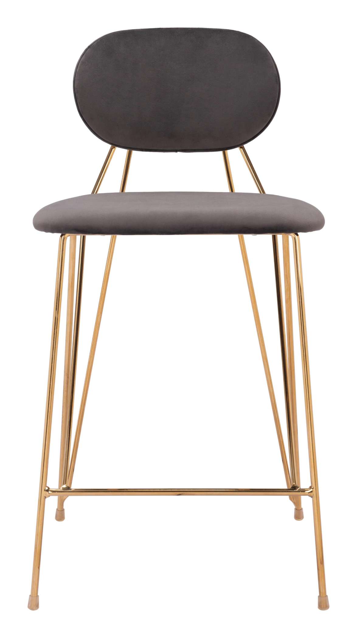 Zuo Modern Georges Counter Stool Gray & Gold
