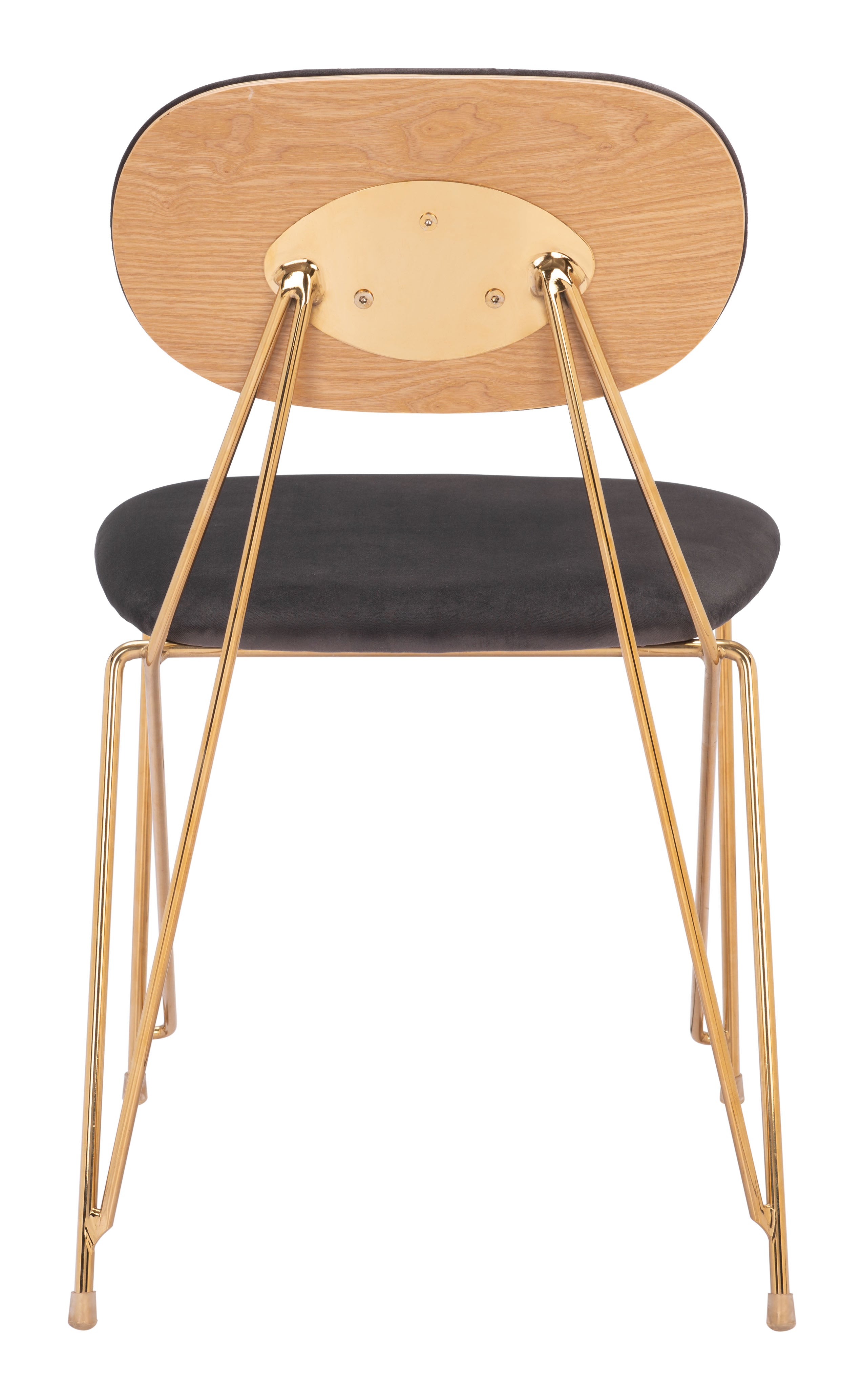 Zuo Modern Georges Dining Chair in Gray & Gold