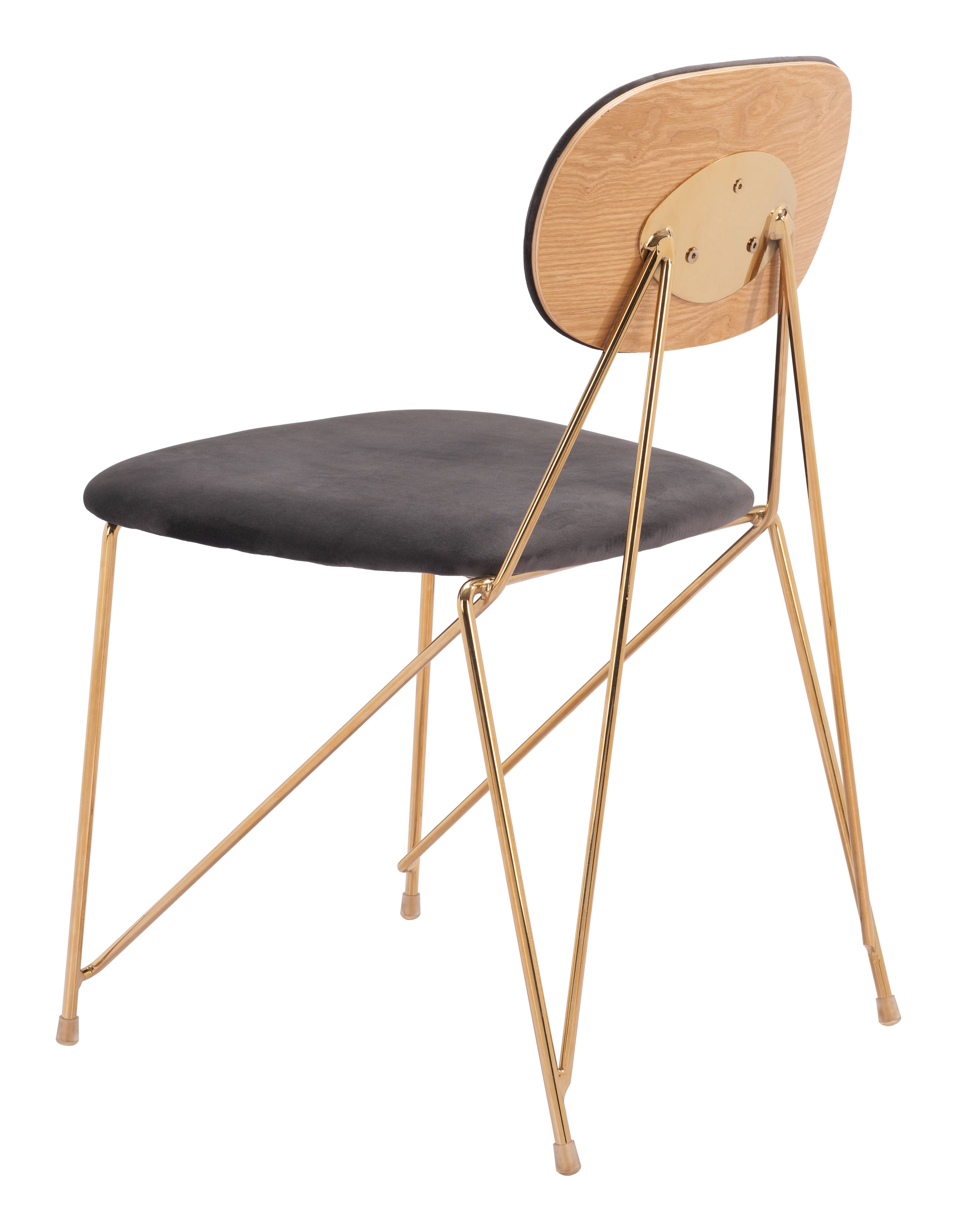 Zuo Modern Georges Dining Chair in Gray & Gold