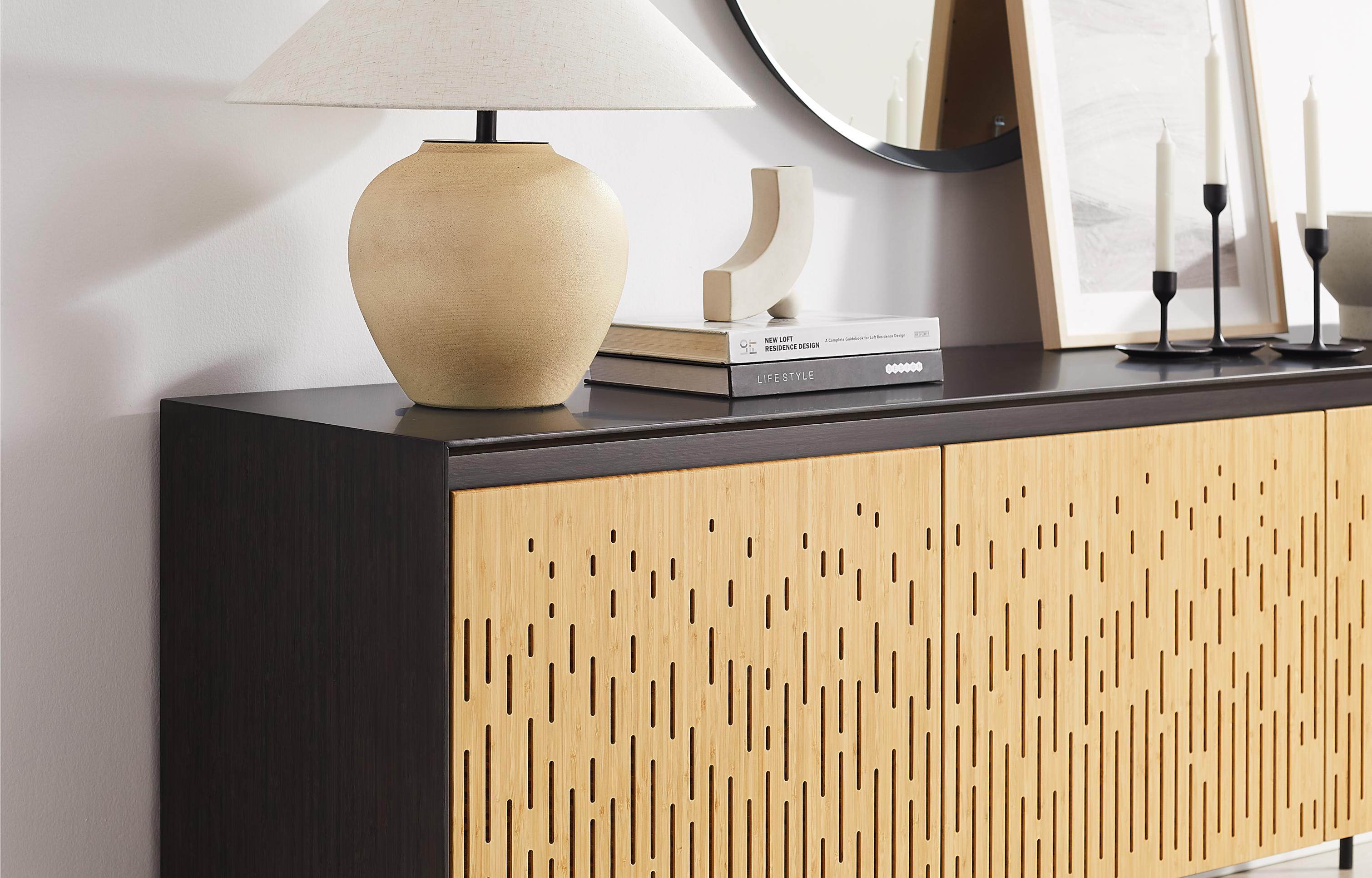 Greenington Hanna Sideboard In Caviar/Wheat
