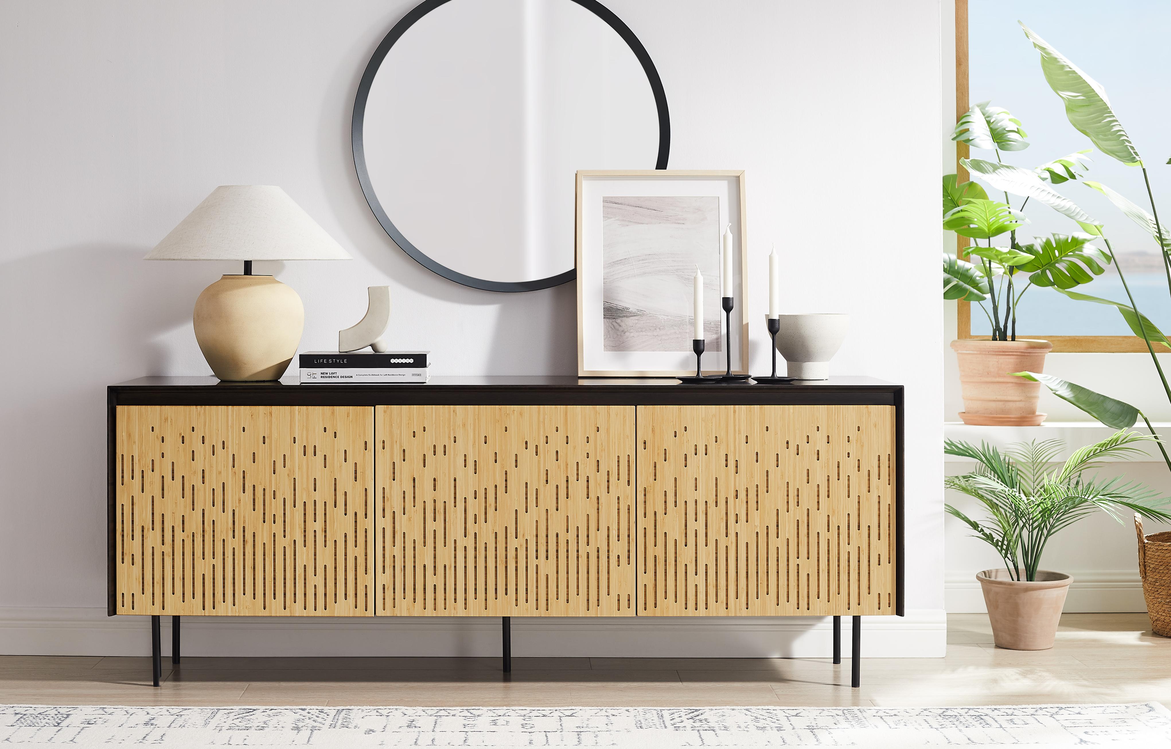 Greenington Hanna Sideboard In Caviar/Wheat