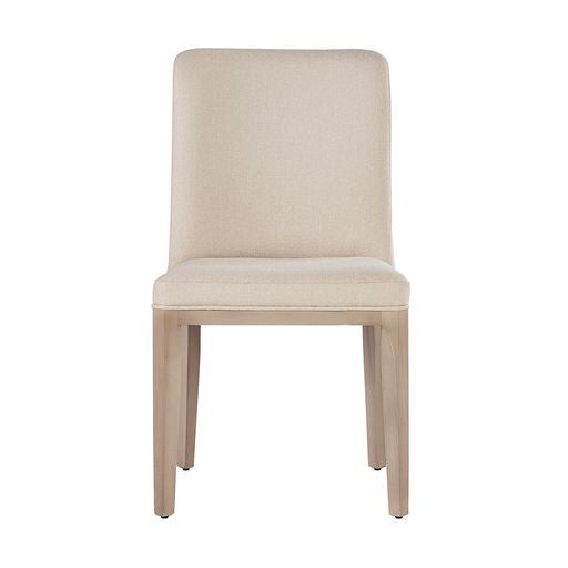 Sunpan Elisa Dining Chair in Grey Oak - Dazzle Cream / Naya Check Black / Light Oak - Mainz Cream