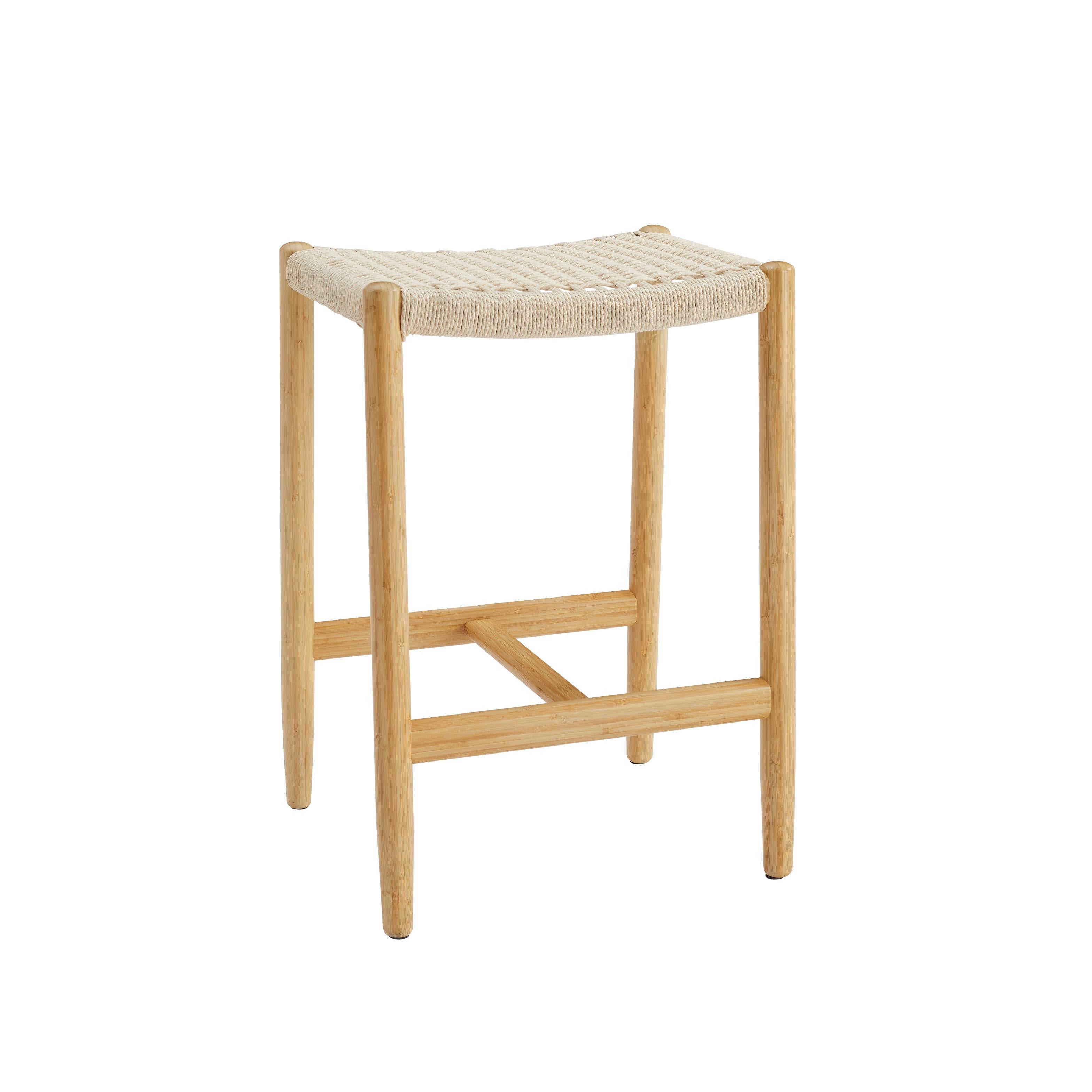 Greenington Leif Counter Height Stool In Caviar/Wheat