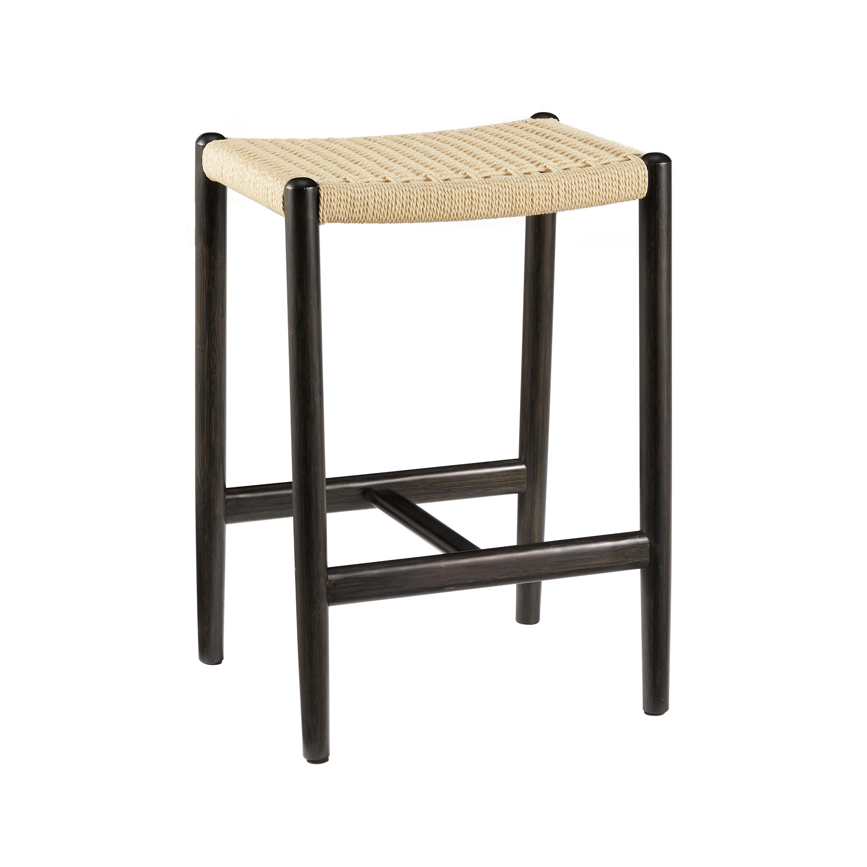 Greenington Leif Counter Height Stool In Caviar/Wheat