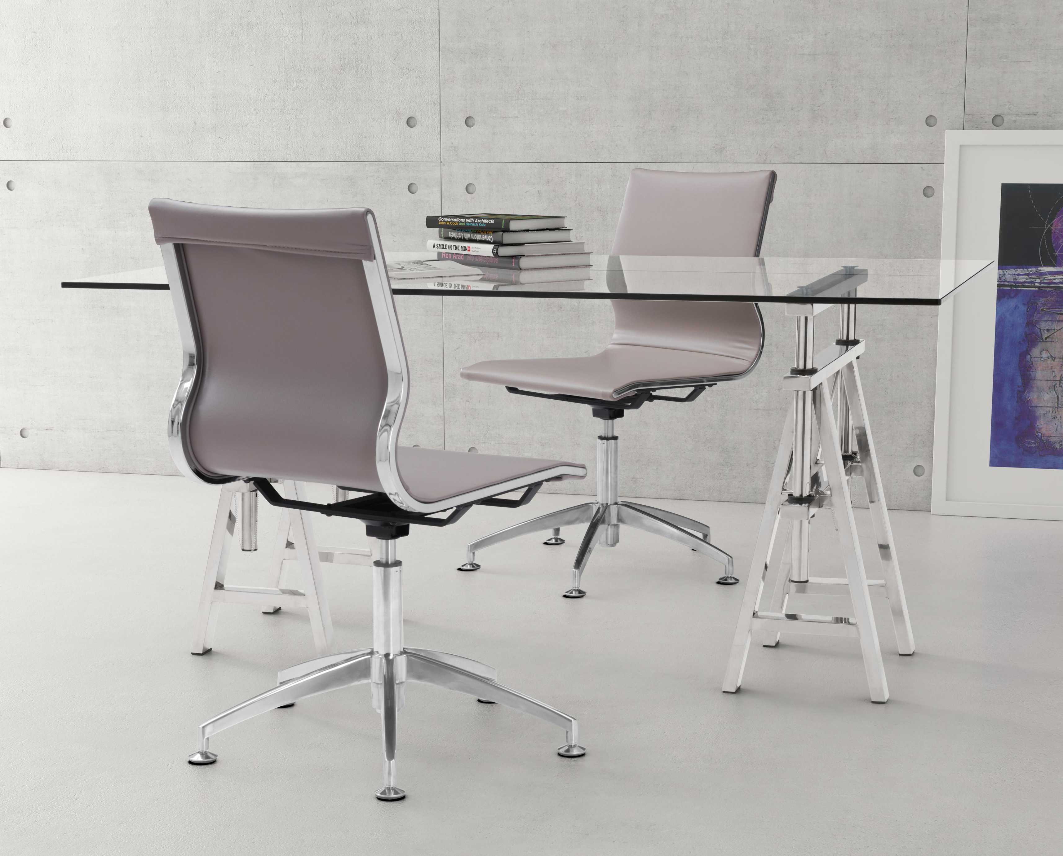 Zuo Modern Glider Conference Chair Taupe