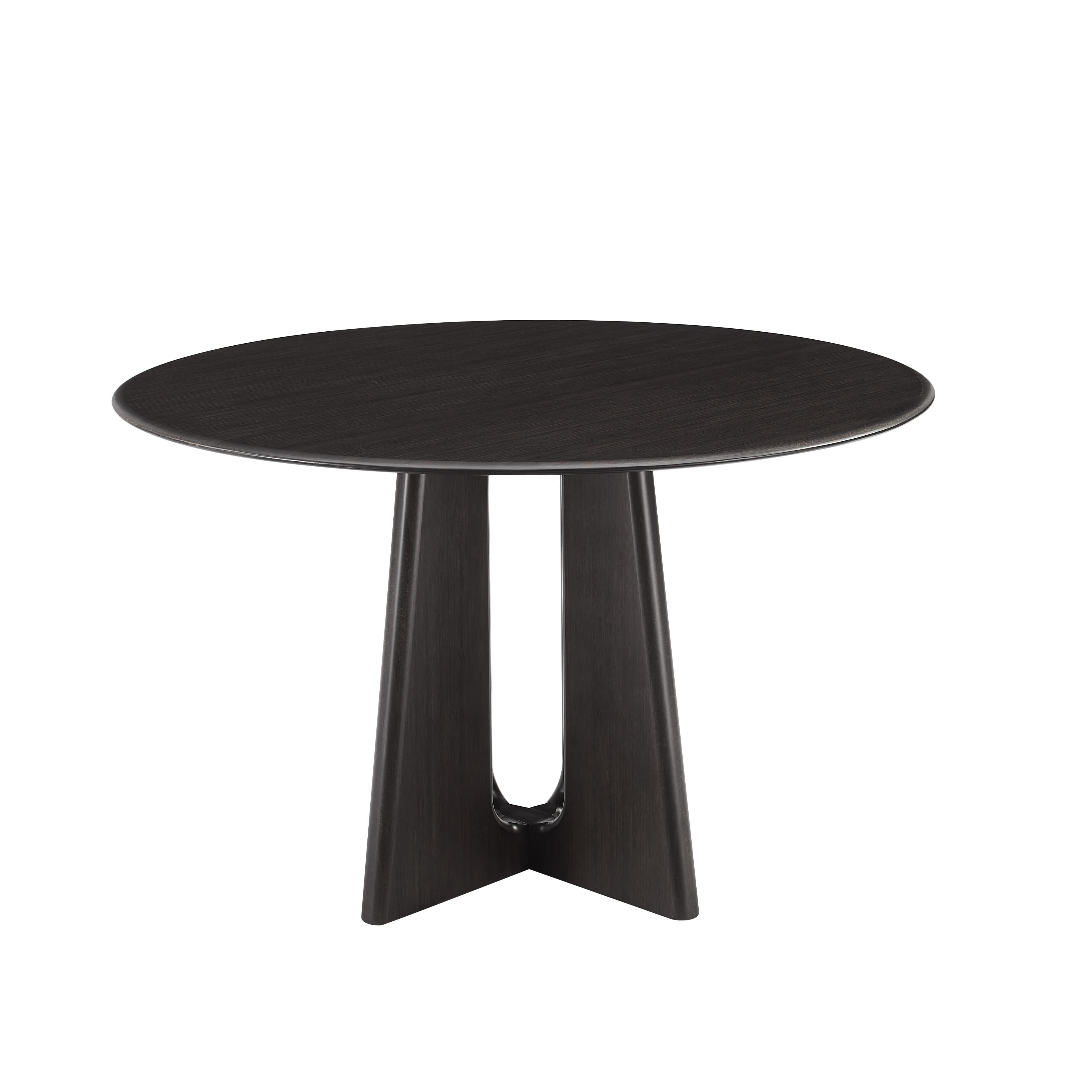 Greenington Luna 48” Round Table In Caviar/Wheat