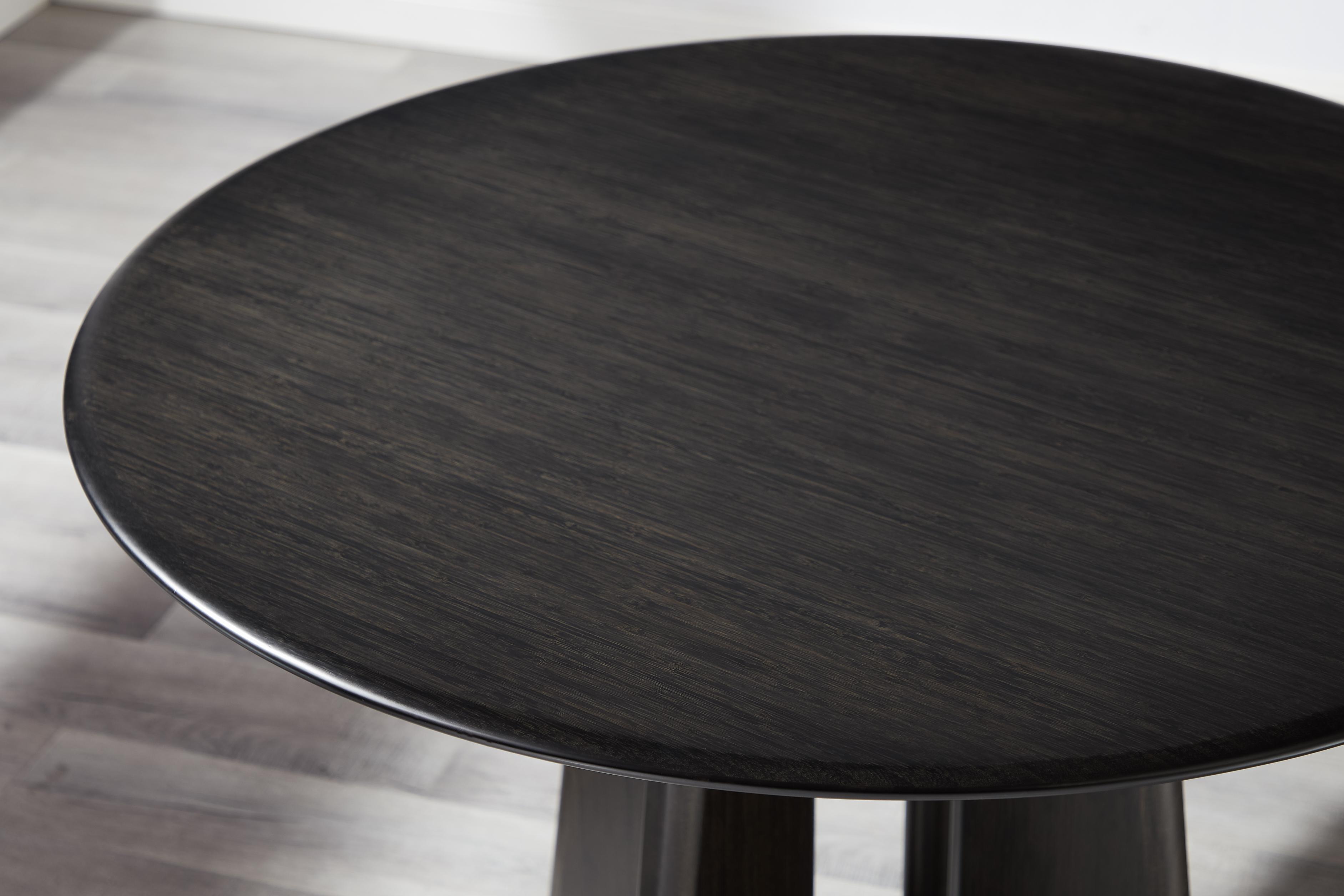 Greenington Luna 48” Round Table In Caviar/Wheat