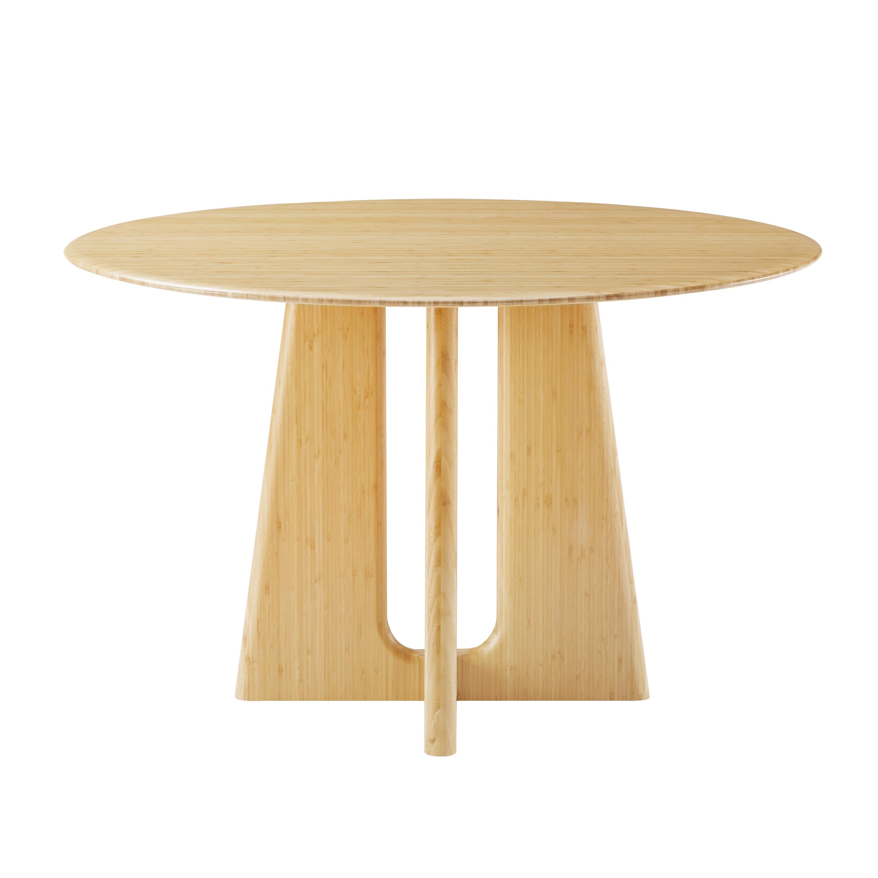 Greenington Luna 48” Round Table In Caviar/Wheat