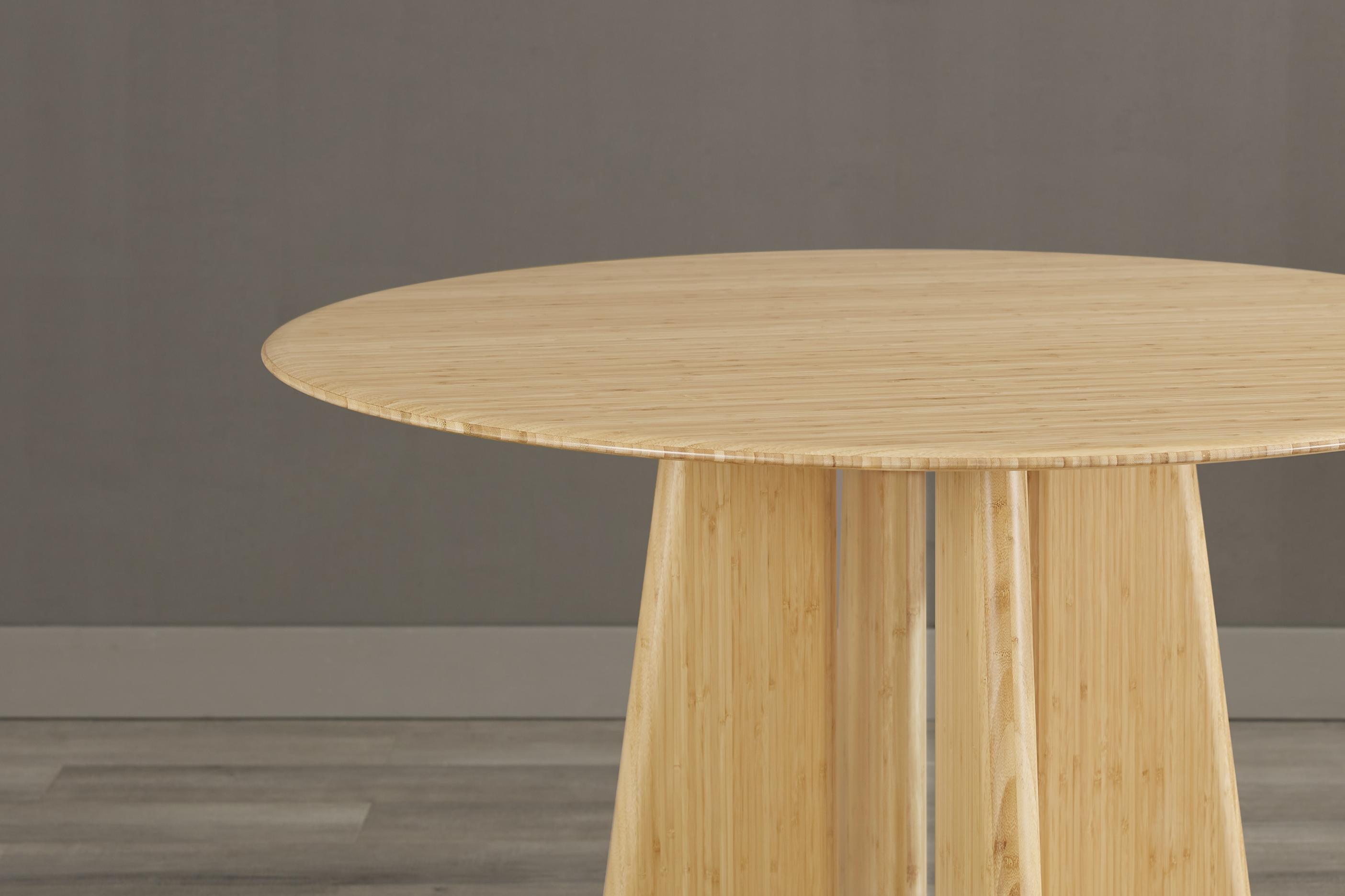 Greenington Luna 48” Round Table In Caviar/Wheat