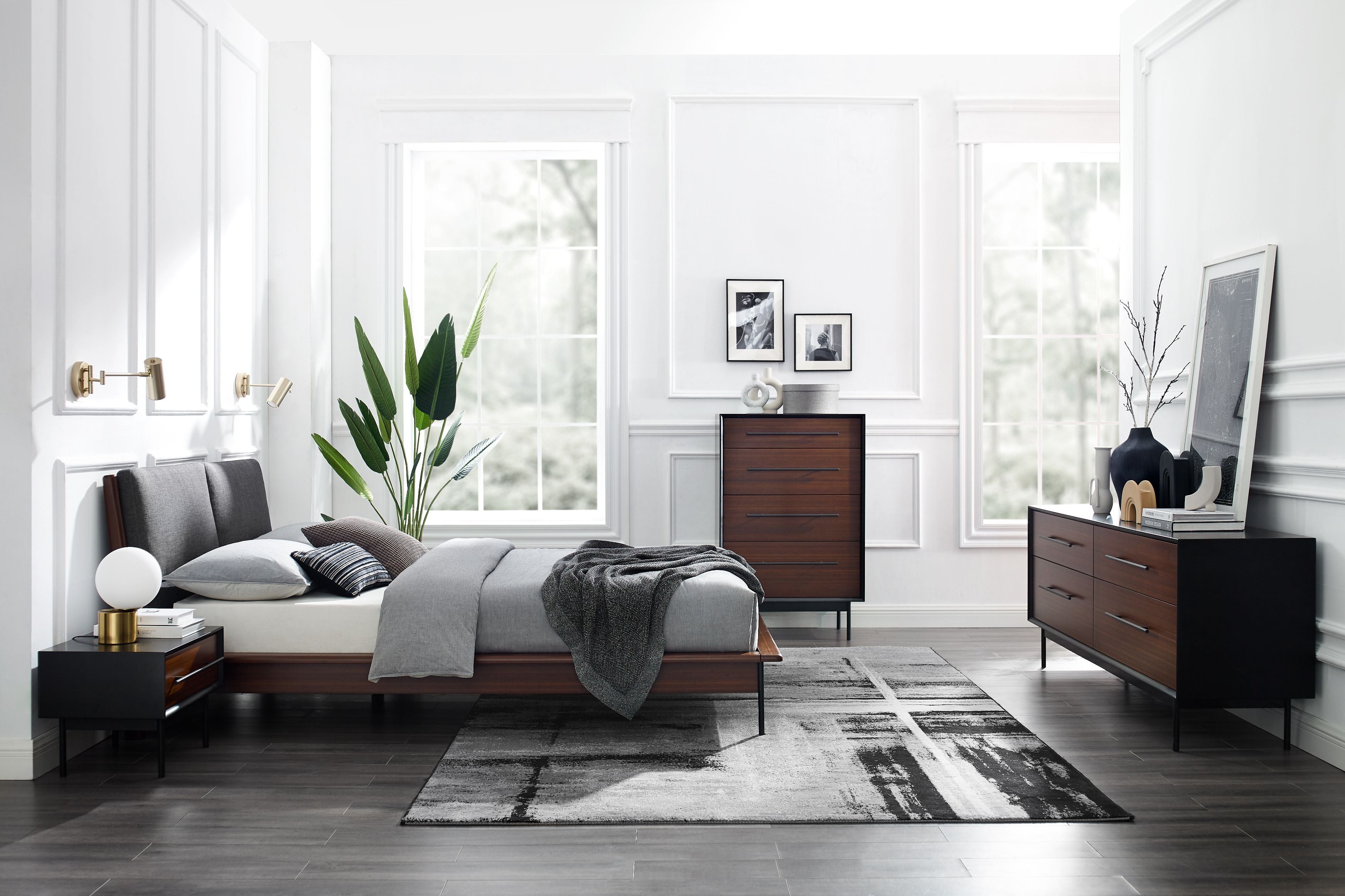 Greenington Park Avenue Cal King Platform Bed with Fabric - Ruby