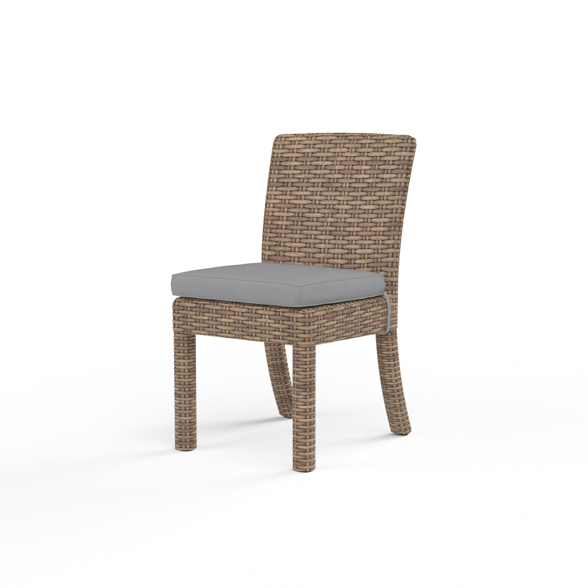 Sunset West Havana Armless Dining Chair in Canvas with Self Welt