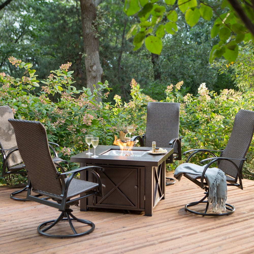 AZ Patio Heaters Outdoor Fire Pit in Hammered Bronze / Bronze/Stainless Steel