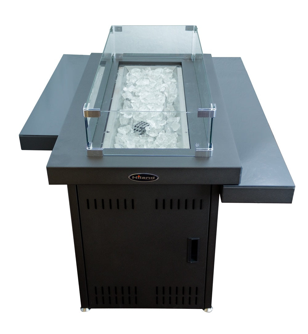 AZ Patio Heaters Two Tiered Firepit in Black Mocha - Covered / No Cover