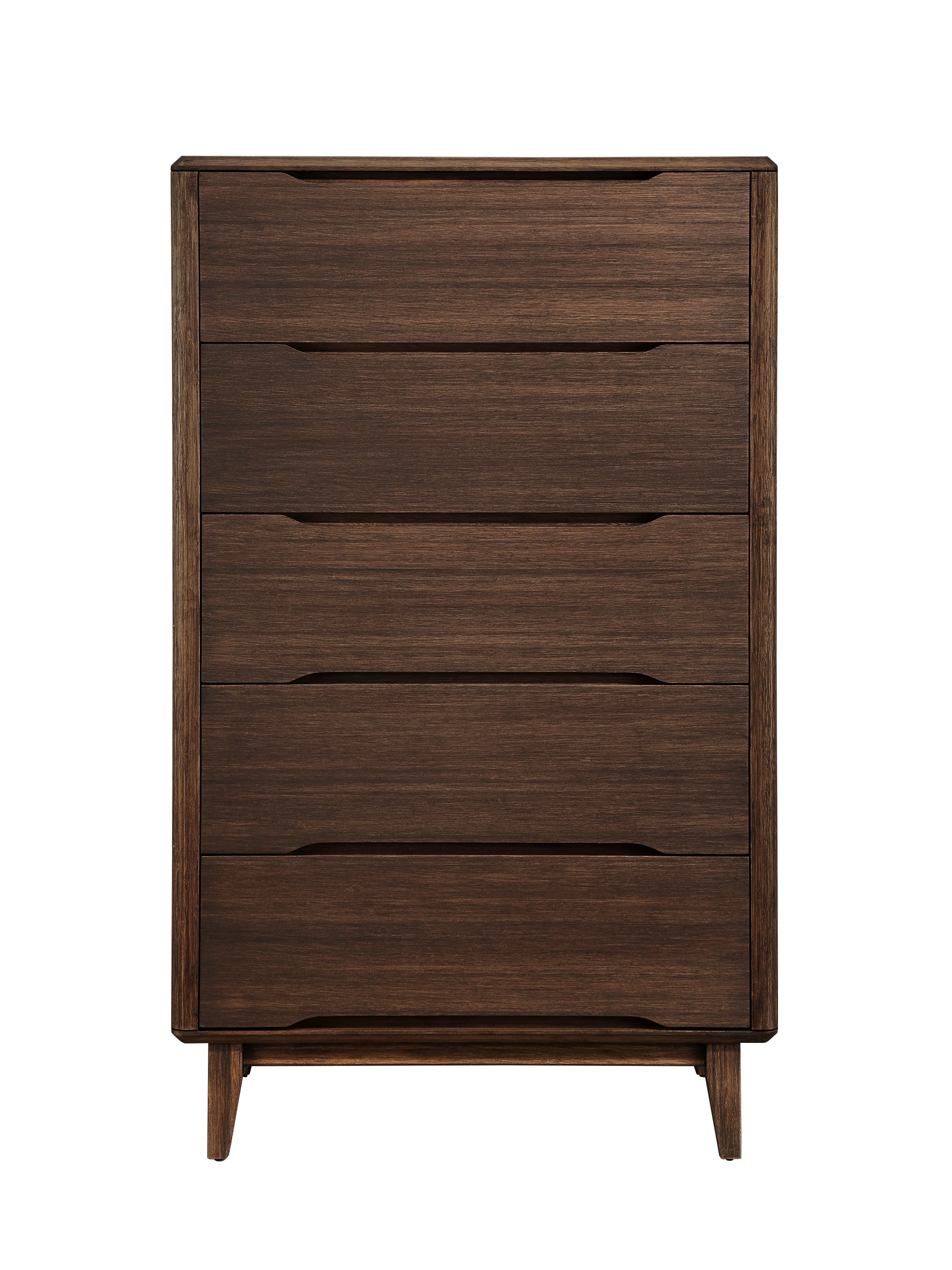 Greenington Currant Five Drawer High Chest Caramelized / Oiled Walnut