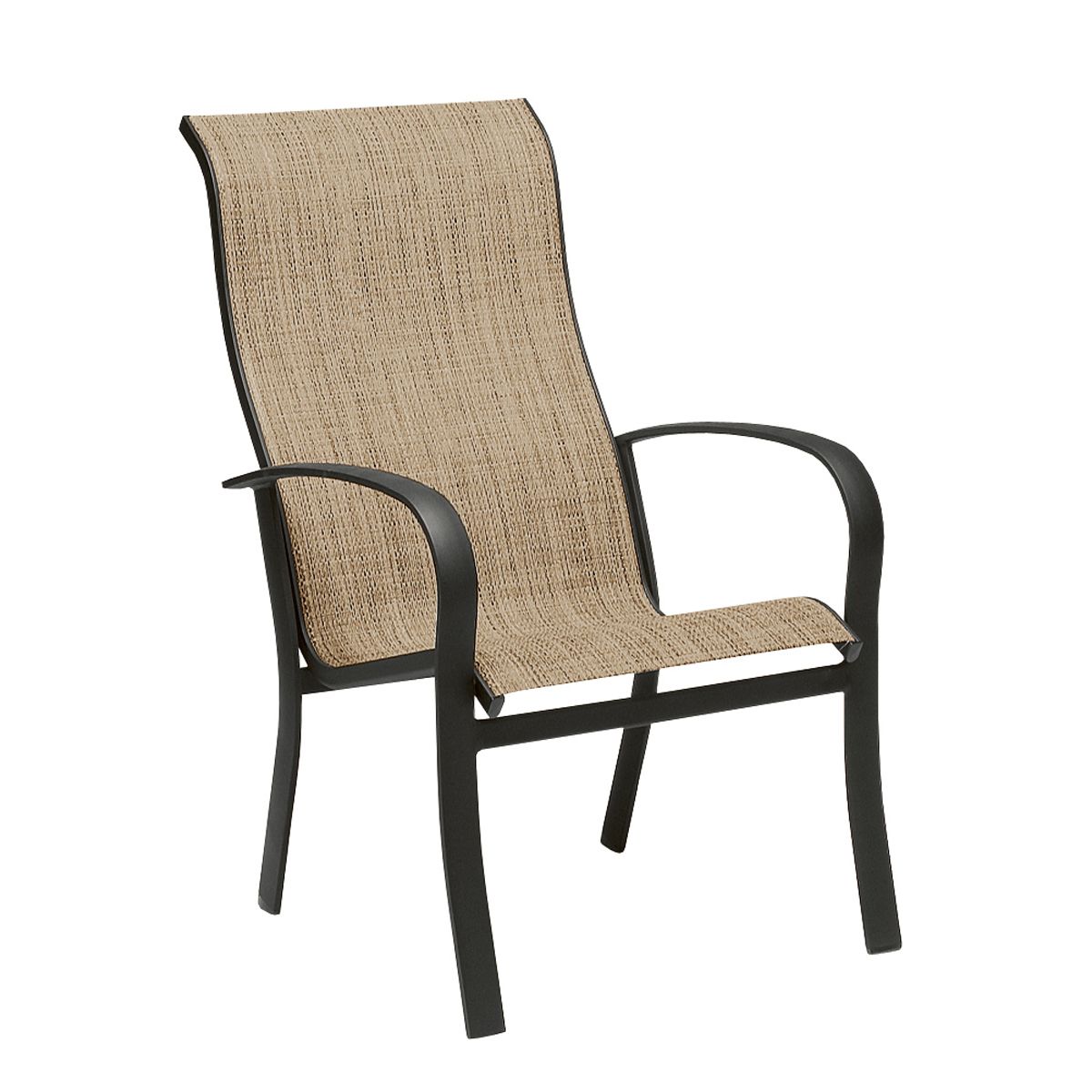 Woodard Fremont Sling High-Back Dining Armchair - Stackable