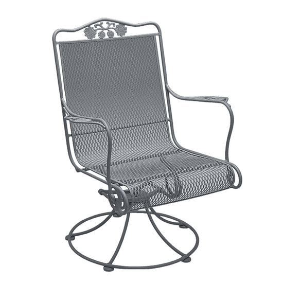 Woodard Briarwood High Back Swivel Rocker with Optional Seat Cushion