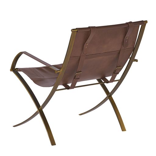 Sunpan Willis Lounge Chair - Brown Leather