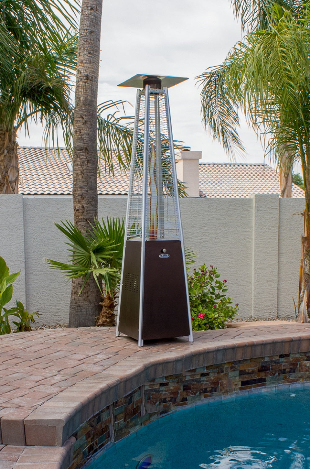 AZ Patio Heaters Glass Tube Patio Heater in Hammered Bronze / Silver / Black