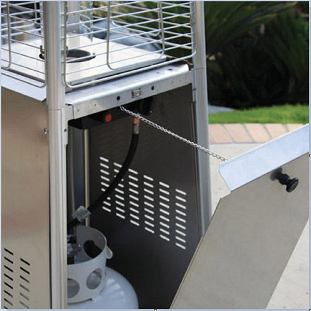 AZ Patio Heaters Glass Tube Patio Heater in Stainless Steel