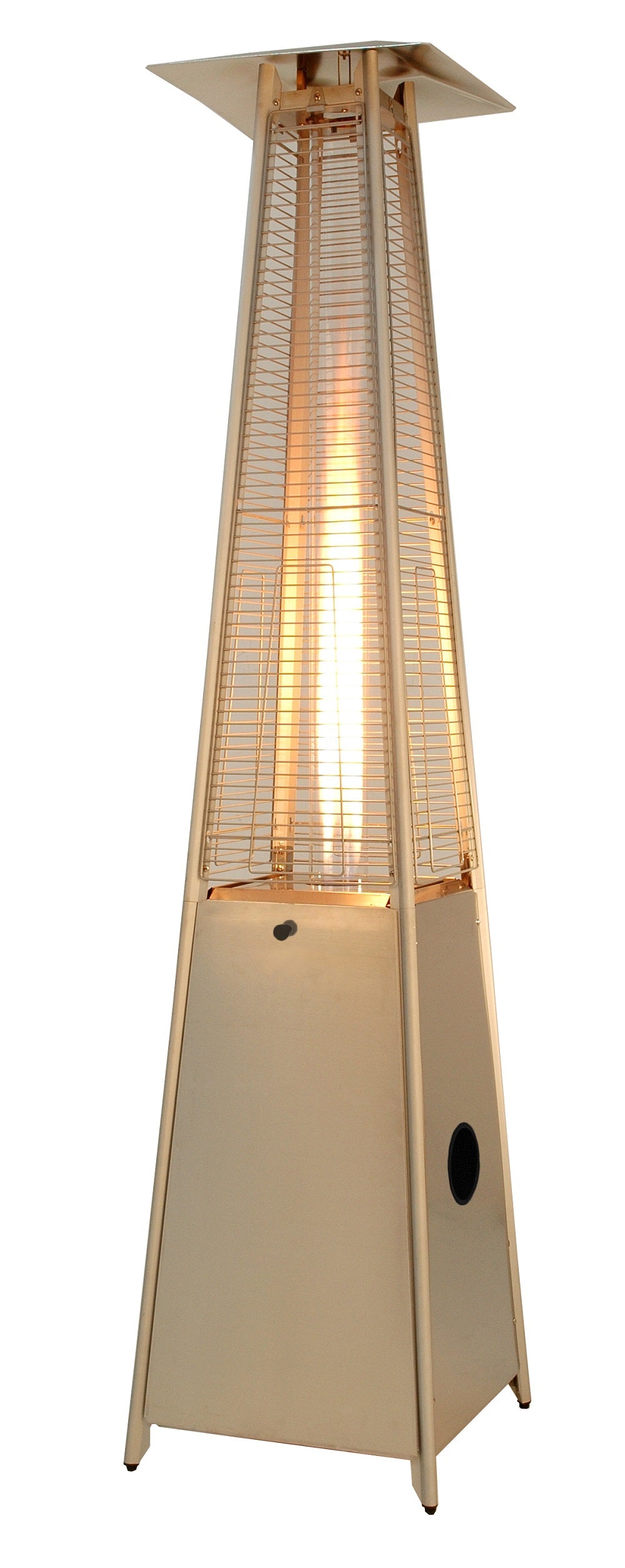 AZ Patio Heaters Glass Tube Patio Heater in Stainless Steel
