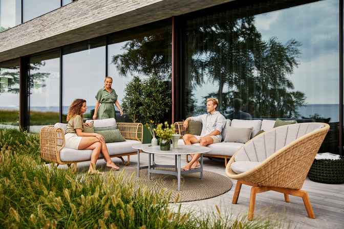 Cane-LIne Nest 2-Seater Sofa OUTDOOR With Cane-Line Natte Cushions