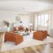 Zuo Modern Viana Accent Chair in Burnt Orange/Aquamarine