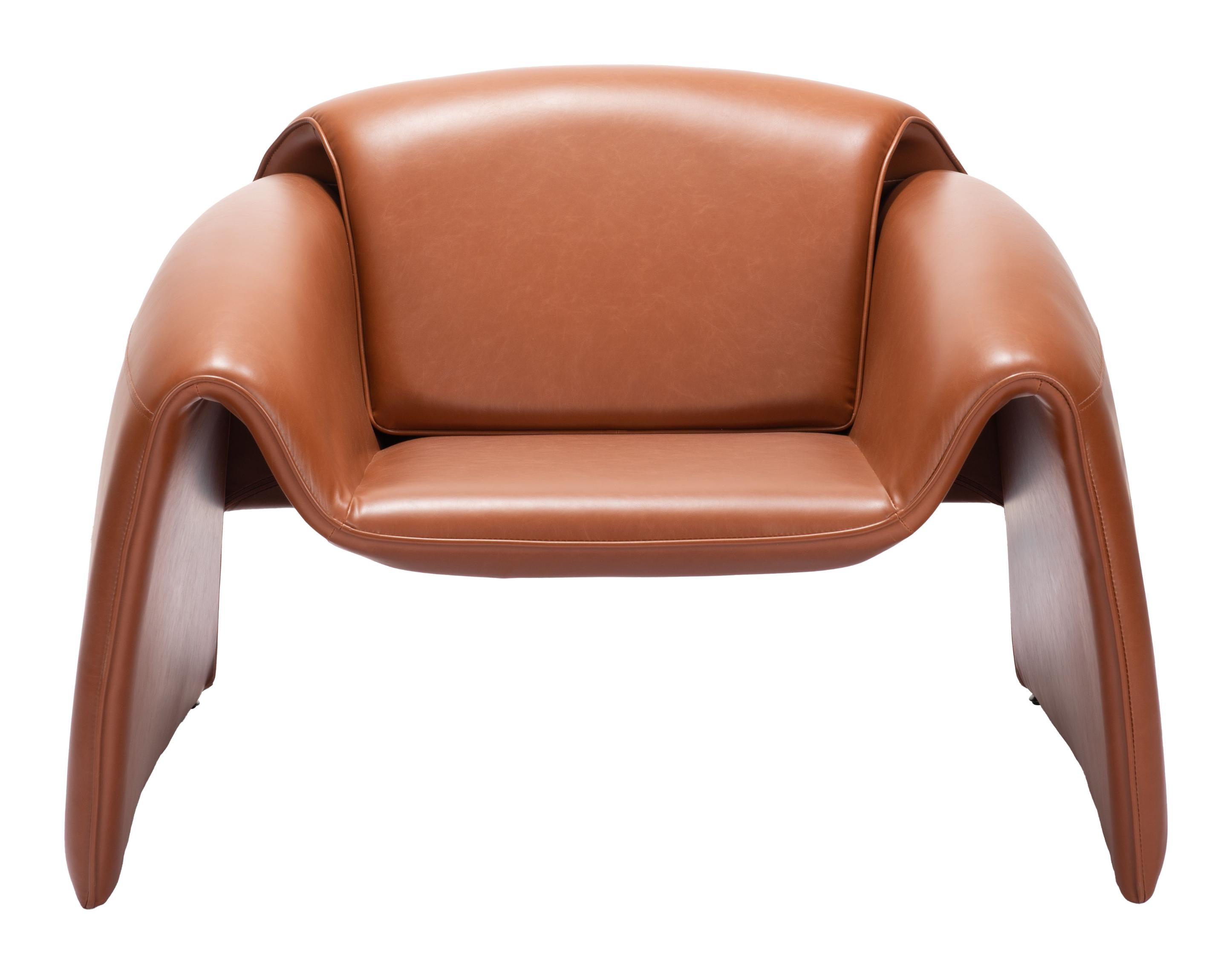 Zuo Modern Viana Accent Chair in Burnt Orange/Aquamarine