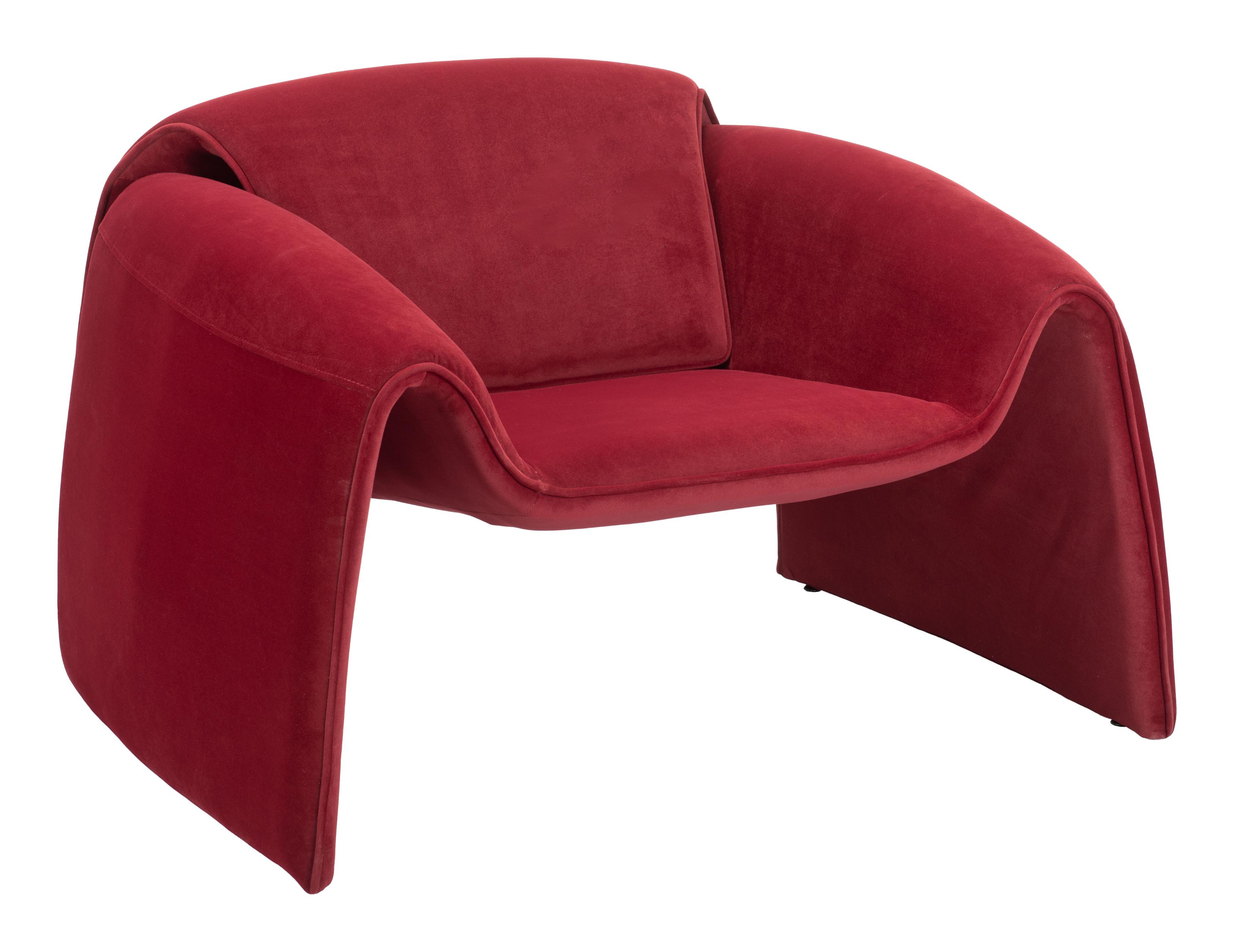 Zuo Modern Viana Accent Chair in Burnt Orange/Aquamarine
