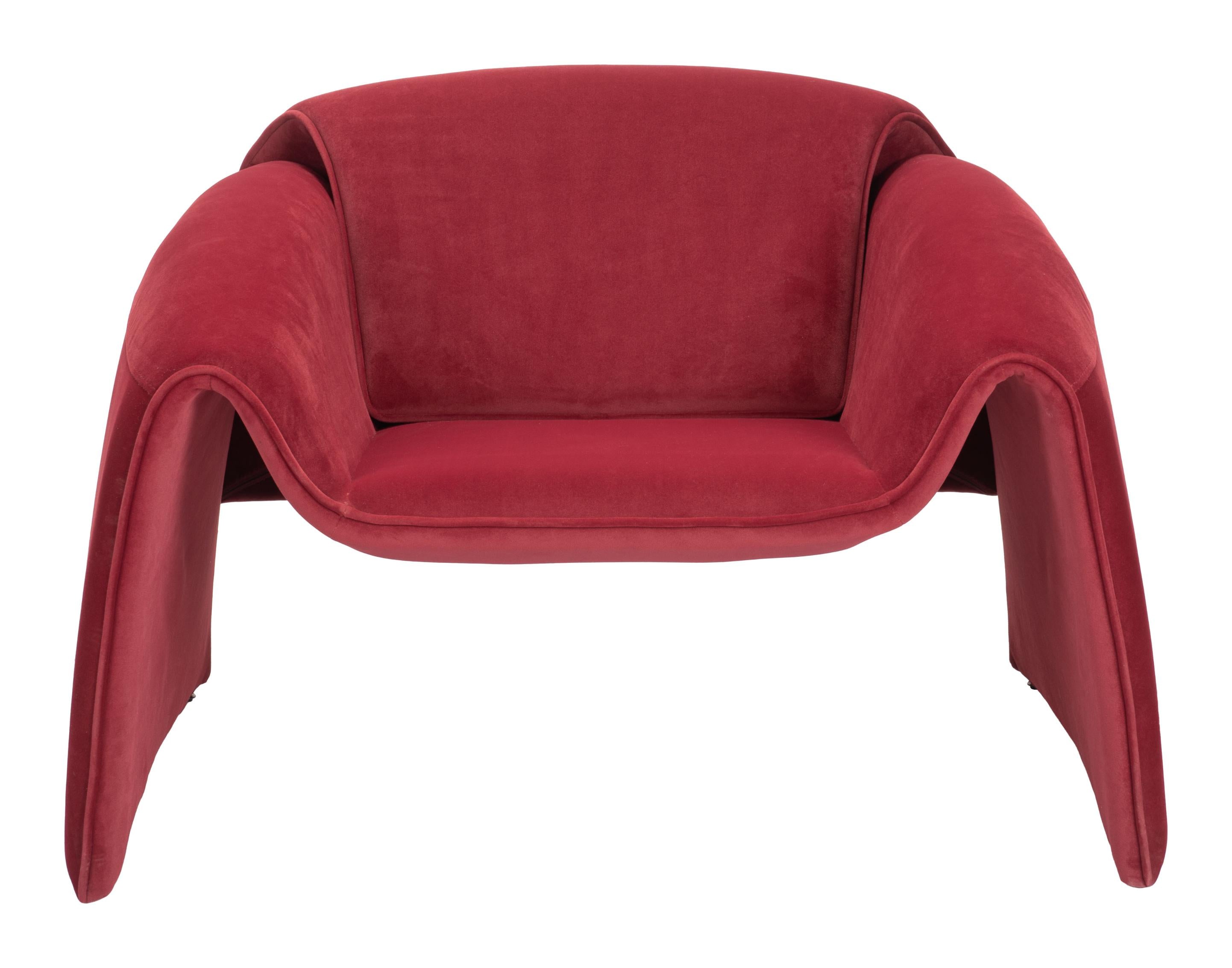 Zuo Modern Viana Accent Chair in Burnt Orange/Aquamarine