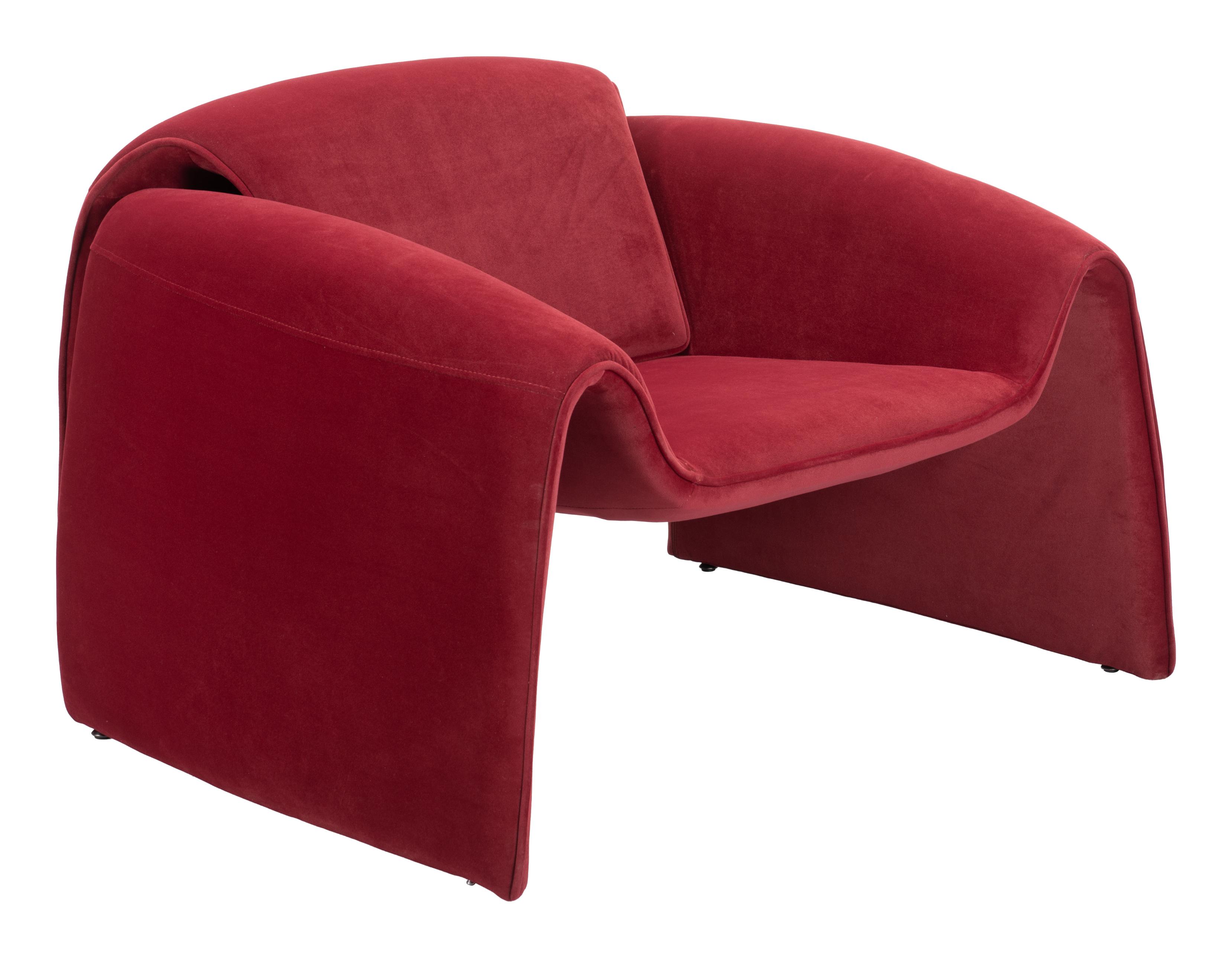 Zuo Modern Viana Accent Chair in Burnt Orange/Aquamarine