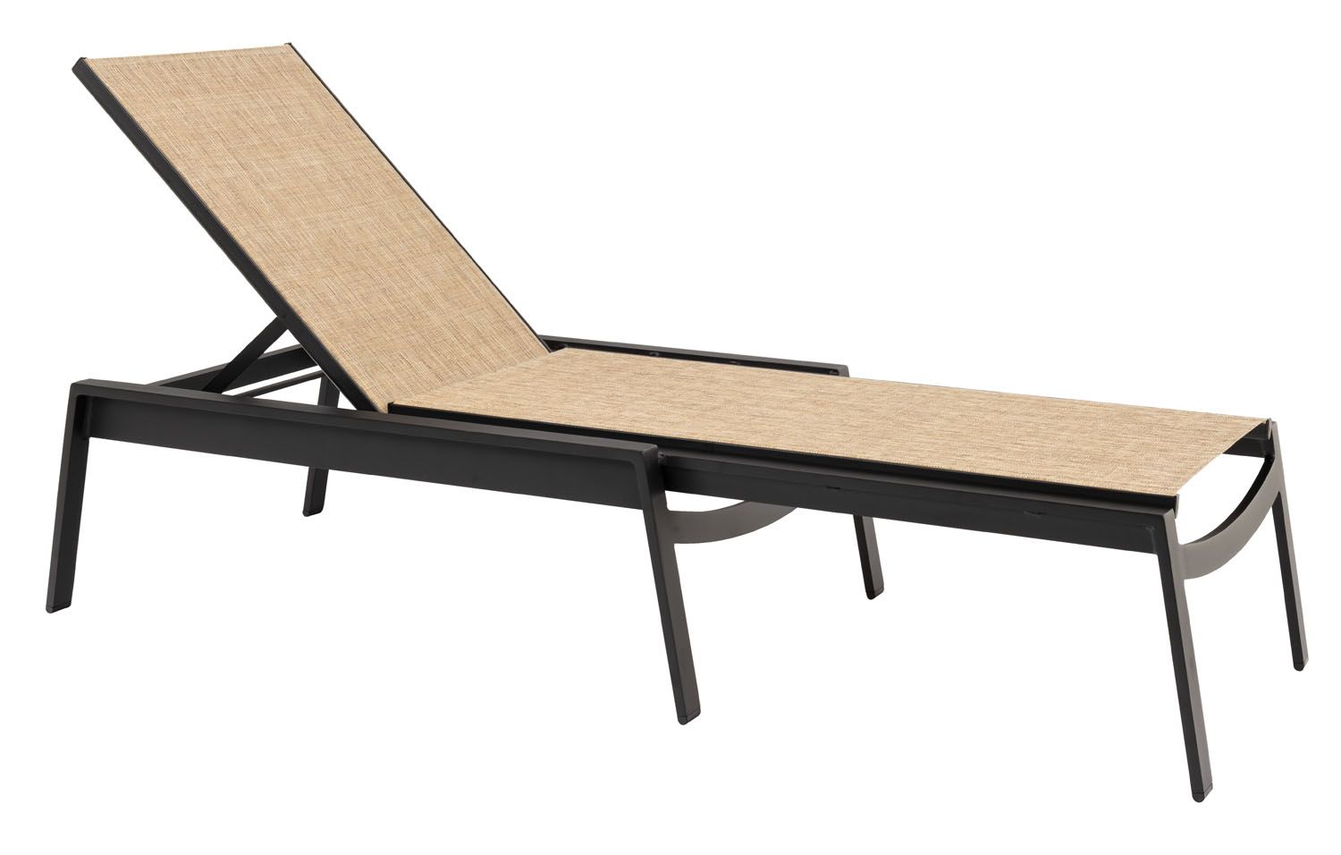 Woodard Hudson Sling Armless Adjustable Chaise Lounge, Aged Teak, Augustine Alloy (Grade A), Grade A Fabric, Garden Chairs, Chaises, Hudson, Aluminum, Chaise Lounge, Rectangular, Outdoor