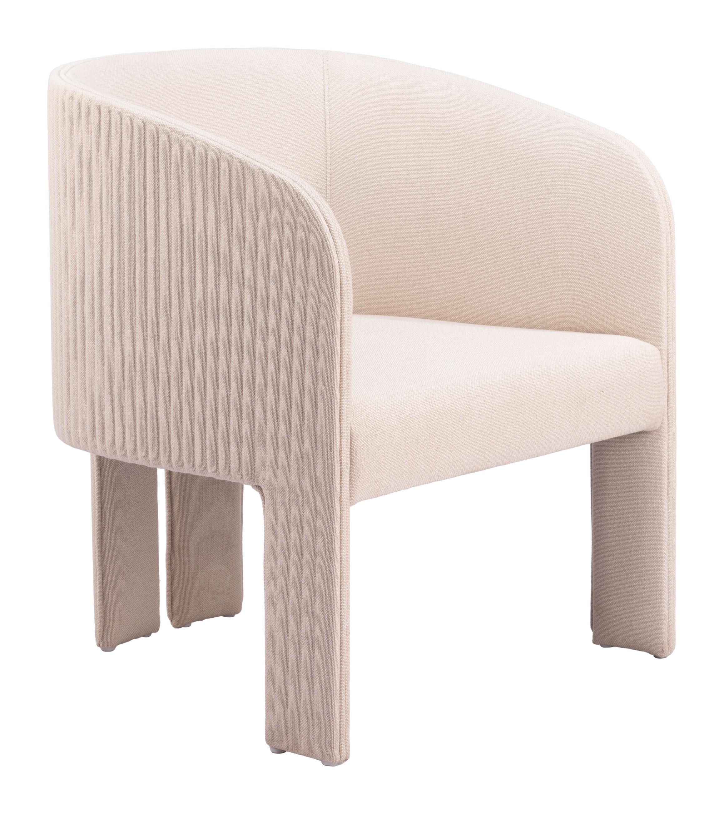 Zuo Modern Hull Accent Chair in Slate Gray/Beige