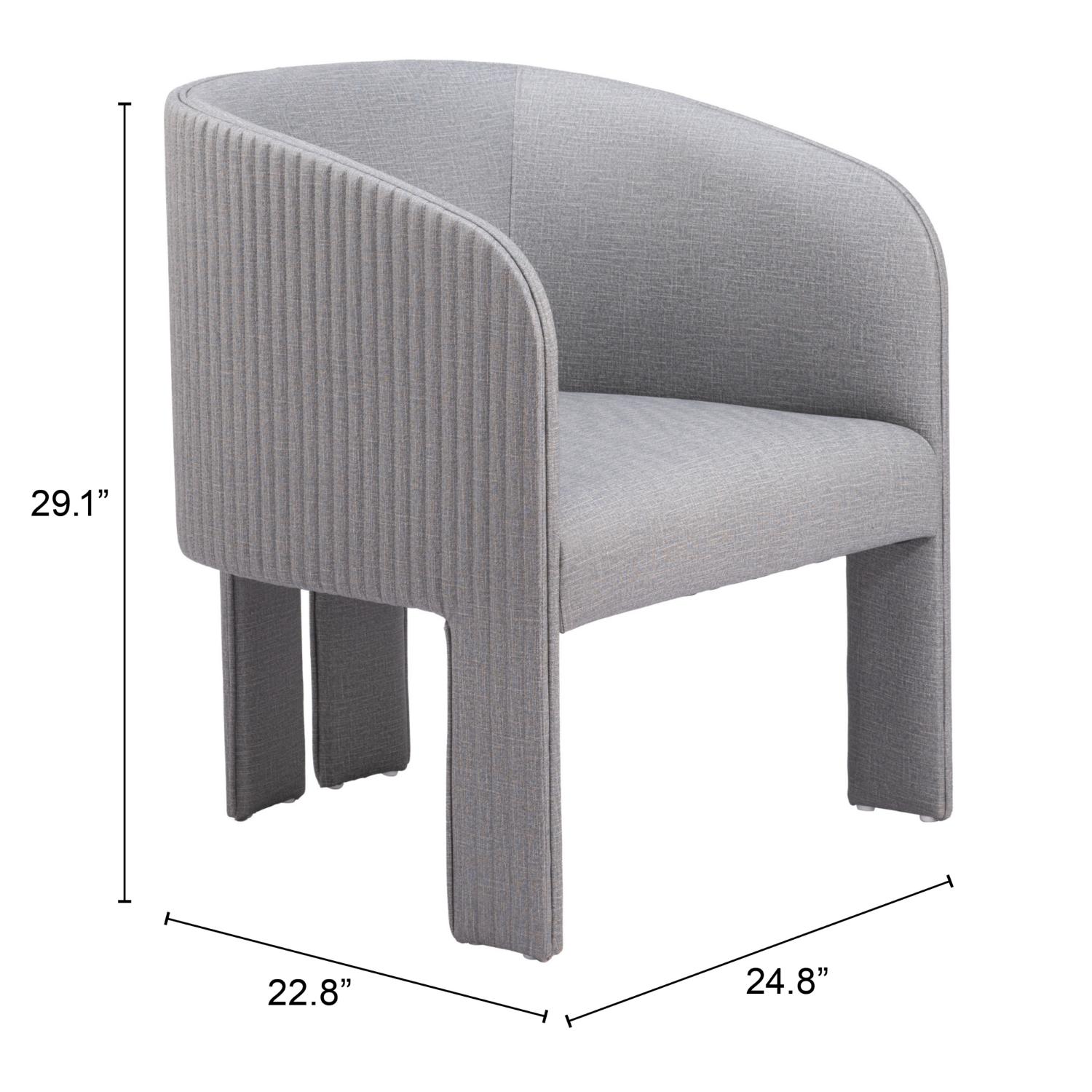 Zuo Modern Hull Accent Chair in Slate Gray/Beige