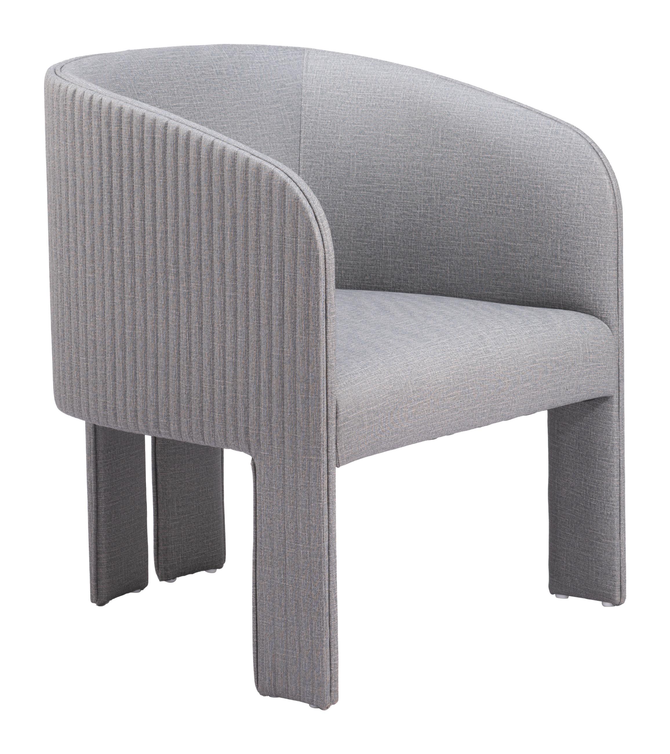 Zuo Modern Hull Accent Chair in Slate Gray/Beige