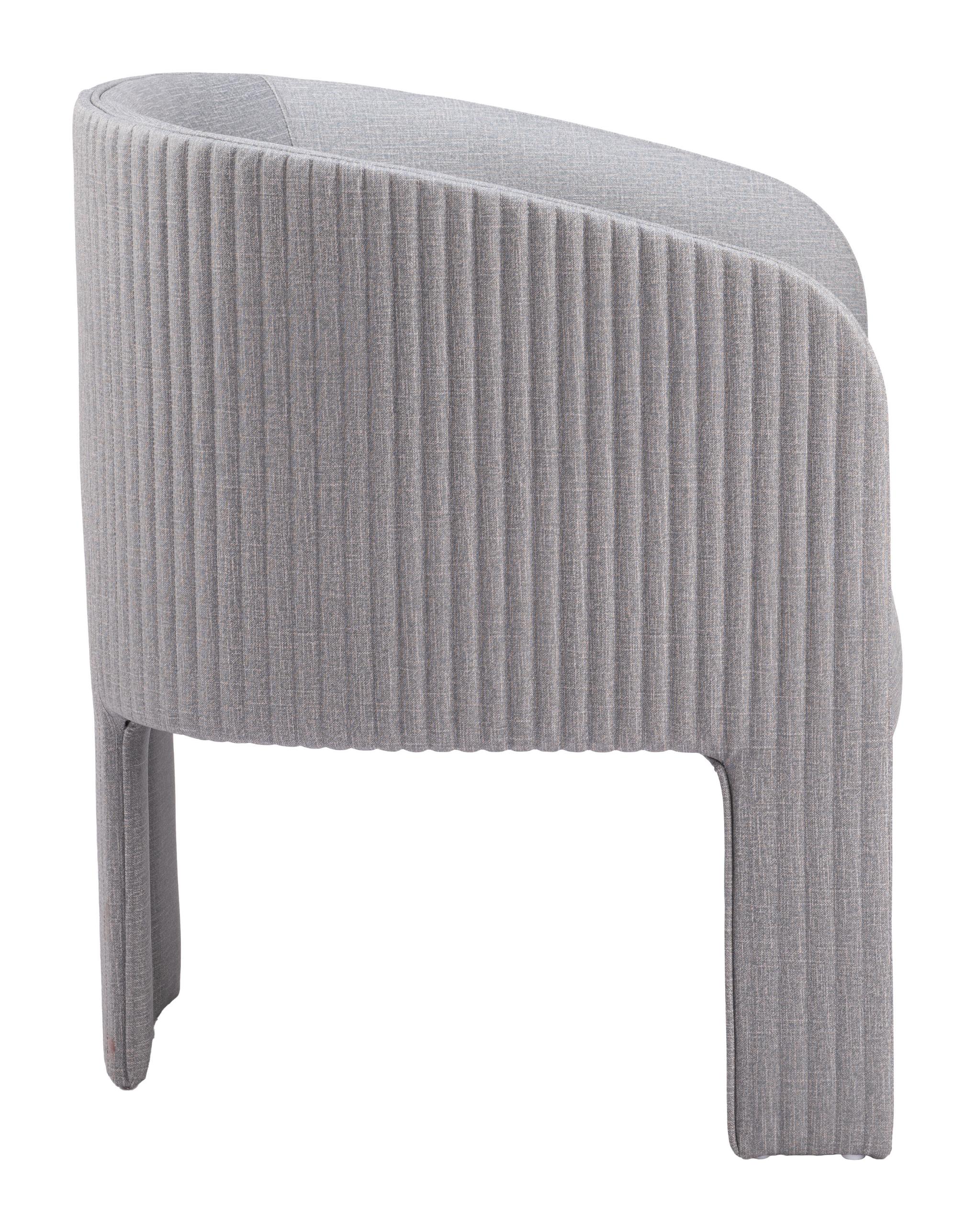 Zuo Modern Hull Accent Chair in Slate Gray/Beige