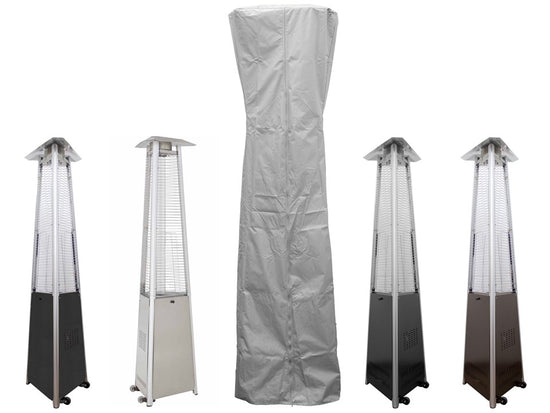 AZ Patio Heaters Triangle Glass Tube Patio Heater Cover in Paprika / Silver