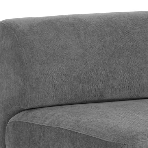 Sunpan Harmony Modular Armless Chair in Left-Shelf Danny Dark Grey / Right-Shelf Danny Dark Grey