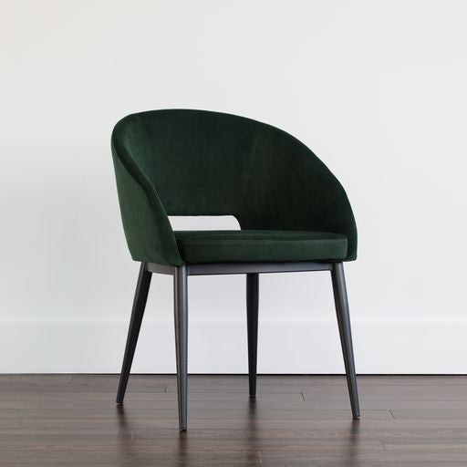 Sunpan Thatcher Dining Armchair Black - Antique Grey/Deep Green Sky/Gold Sky, Champagne Gold - Onyx/Snow