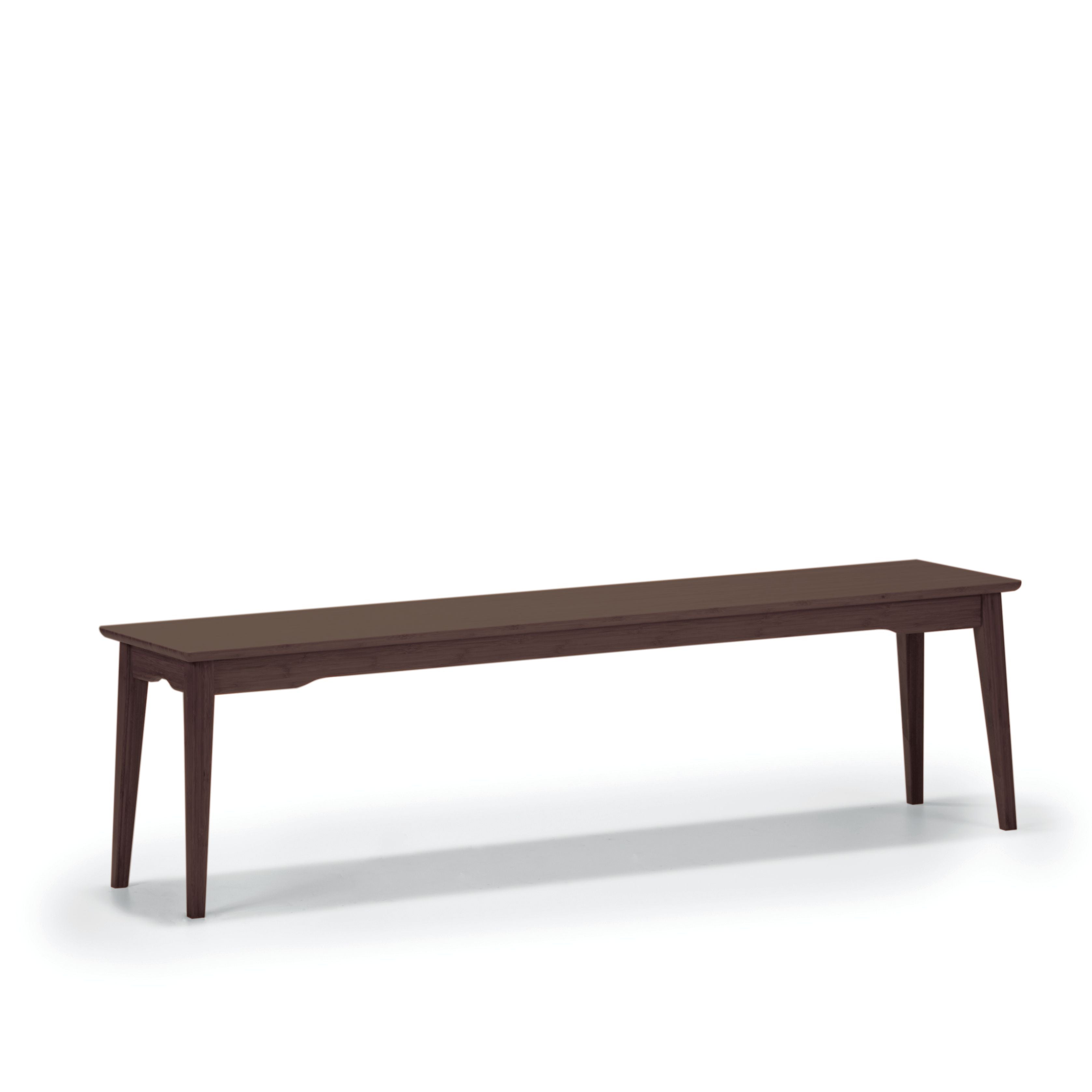 Greenington Currant Long Bench, Caramelized / Black Walnut