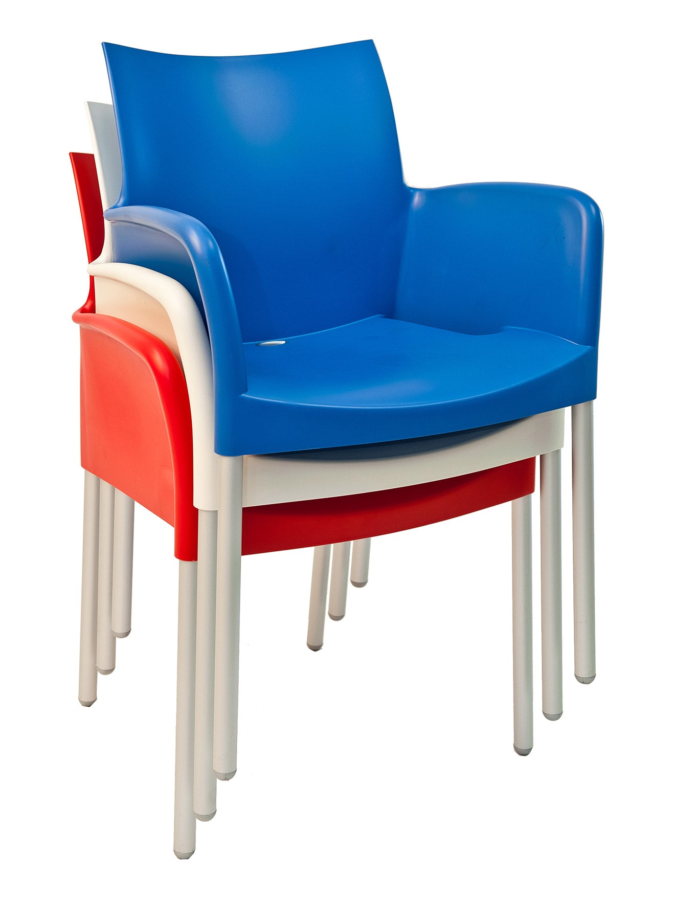 Florida Seating Polypropylene Shell With Aluminum Legs Side Chair - ICE-A